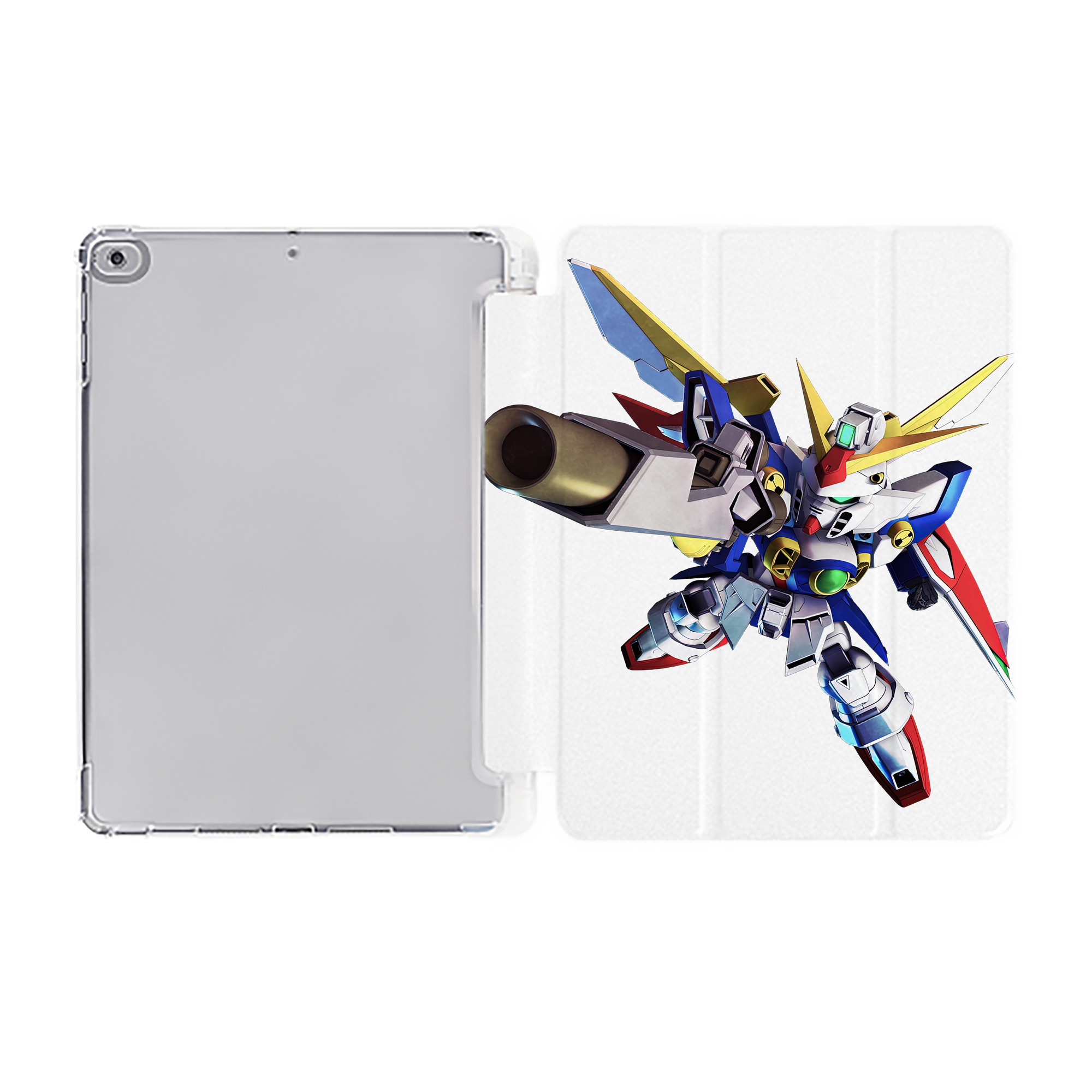 （画像用） 機動戦士ガンダム Mobile Suit Gundam IPad ケース ペン収納付き 三つ折りスタンド PUレザー×シリコン 対応機種9.5/10.5/10.9インチ